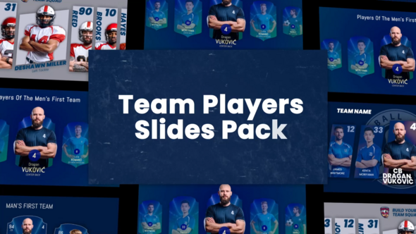 Team Player Slides Animation Pack Video Displays template preview