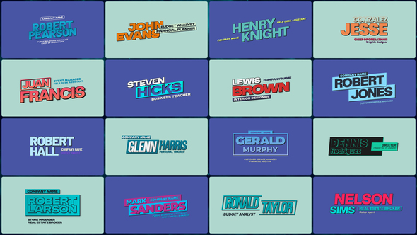 Lower Thirds Titles template preview