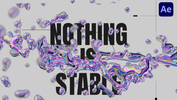 Glitch Holographic Splash Intro Openers template preview