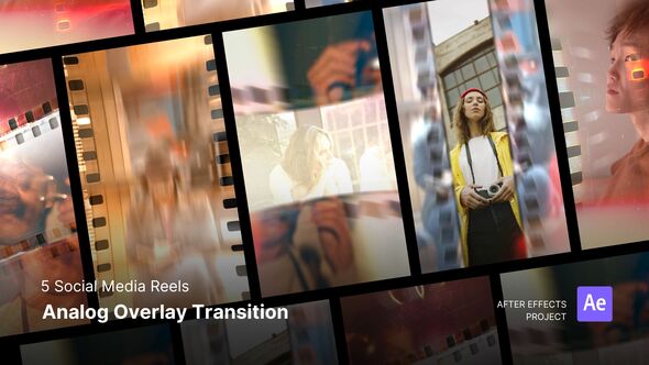 Reels - Analog Overlay Transition After Effects Project Files Elements template preview
