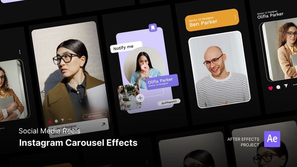 Reels - Instagram Carousel Effect After Effects Project Files Product Promo template preview