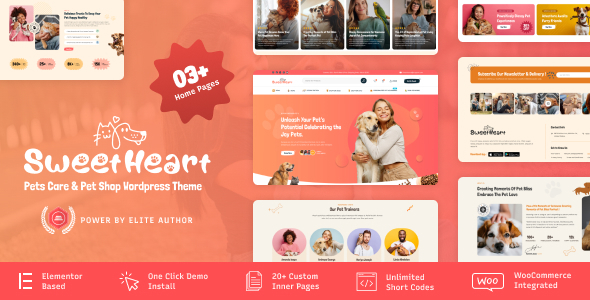 SweetHeart – Pet Care & Pet Shop WordPress Theme
