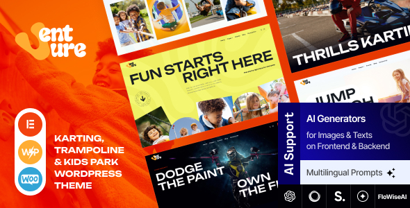 Venture - Karting, Theme Park & Carousel WordPress Theme