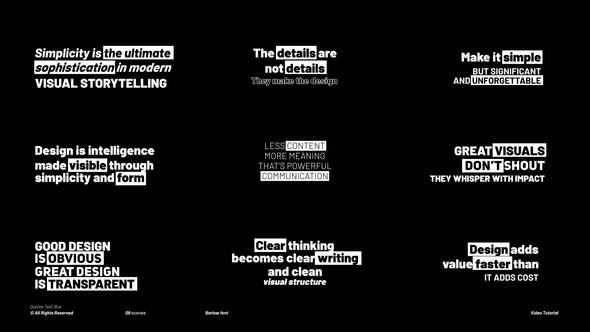 Quotes Text-Box | After Effects Titles template preview