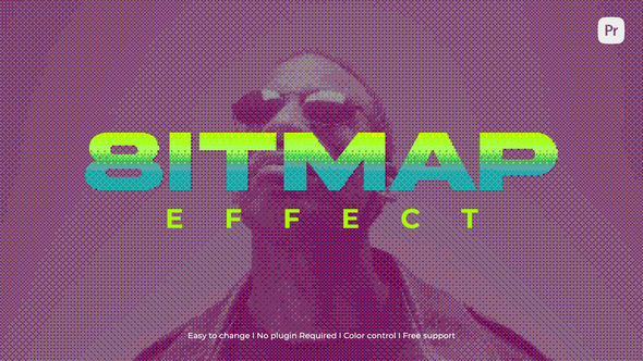 Bitmap Overlay Effect Premiere Pro template preview