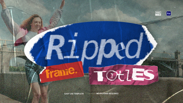 Ripped Frame Titles Titles template preview