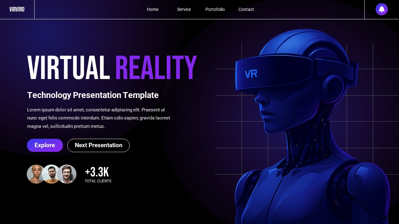 Virtual Reality PowerPoint Template, Presentation Templates | GraphicRiver