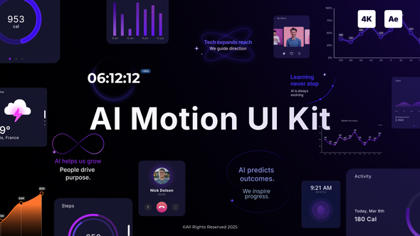 AI Motion UI Kit Elements template preview