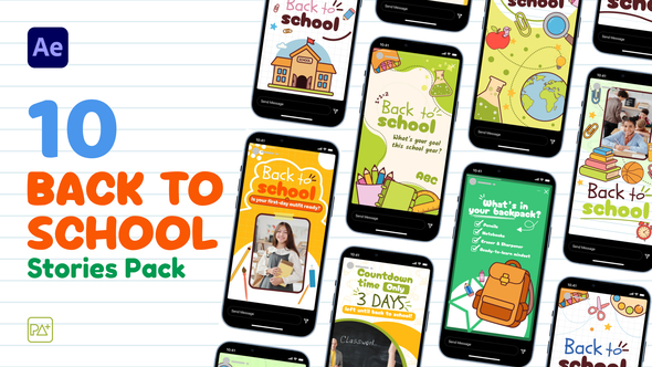 Back To School Story Set For After Effects Openers template preview