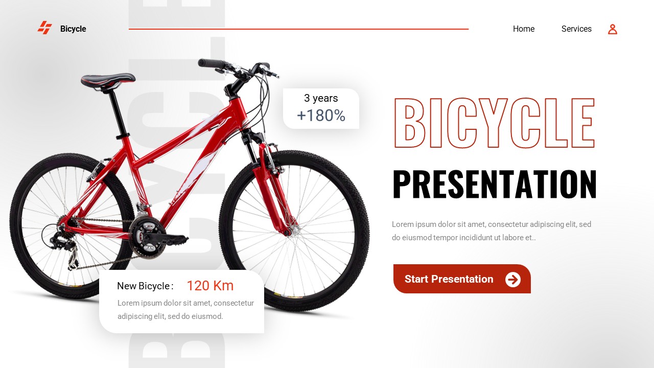 Bicycle PowerPoint Template, Presentation Templates | GraphicRiver