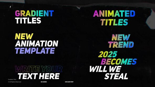 Gradient Text | After Effects Titles template preview
