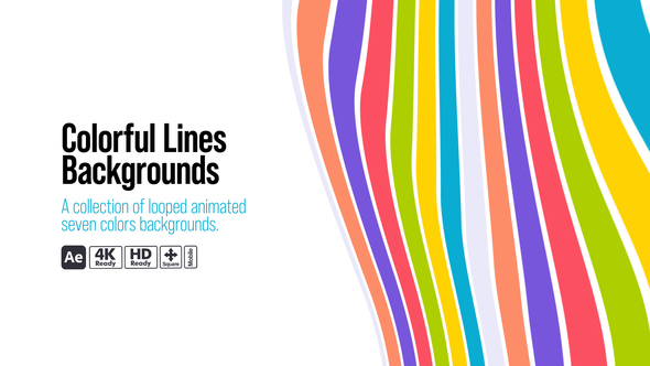 Colorful Lines Backgrounds Elements template preview