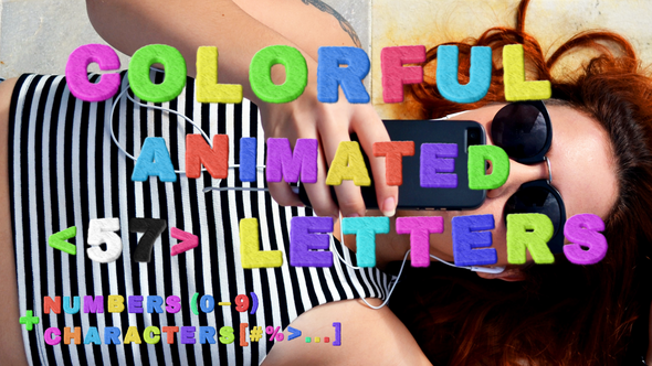 Colorful Animated Letters Elements template preview