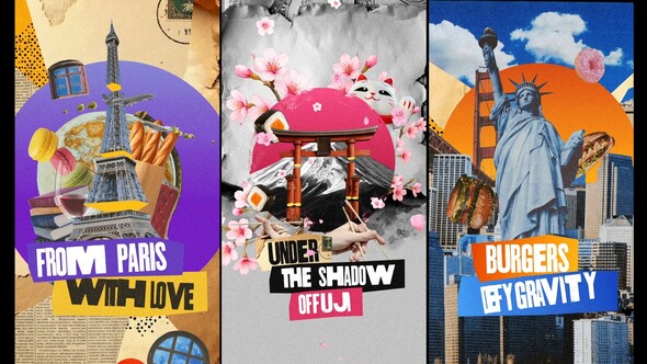 Travel Collage Stories Openers template preview