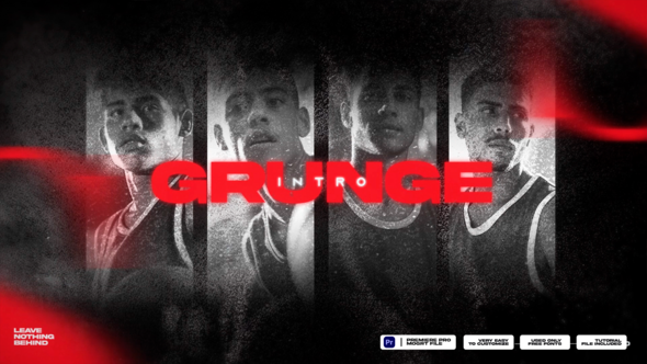 Grunge Intro I MOGRT Premiere Pro template preview