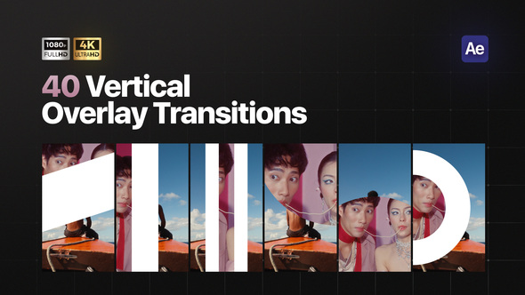 Vertical Overlay Transitions Elements template preview