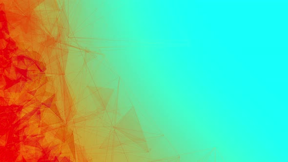 Looped Abstract Orange Blue Gradient Background with Polygons