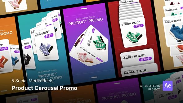 Reels - Product Carousel Promo After Effects Template Product Promo template preview