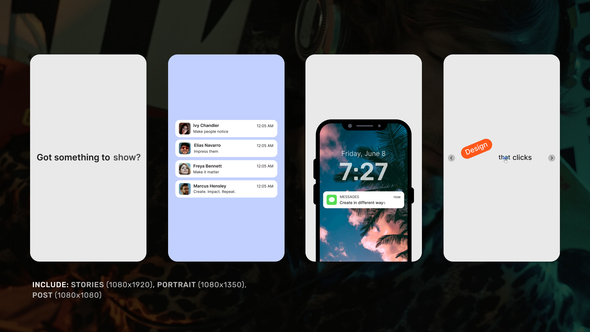 Alert Intro Reel Video Displays template preview