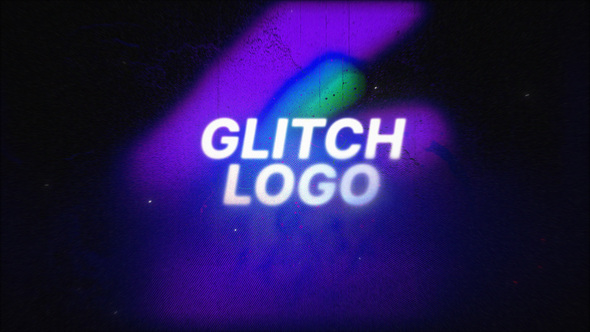 Glitch Logo Reveal Elements template preview