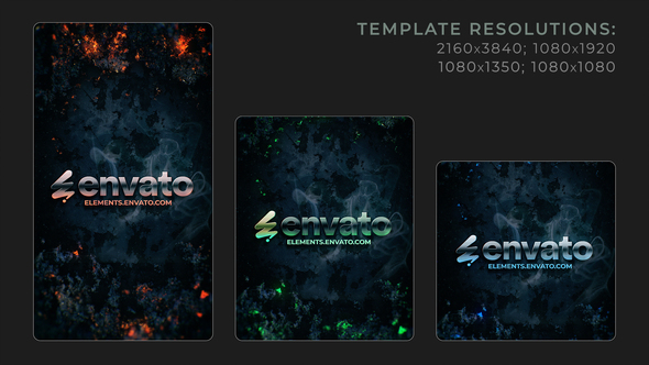 Vertical Flame Logo Openers template preview