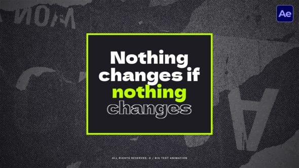 Big Text Animation  AE Titles template preview