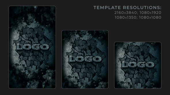 Breaking a Stone Wall |Vertical Rock Logo Openers template preview