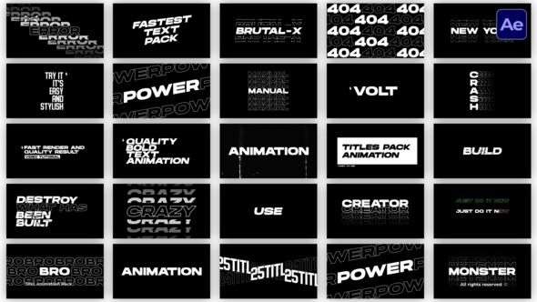 Text Animation Pack  AE Titles template preview