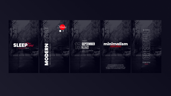 Animated Story titles Titles template preview