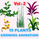 15 Growing Plants Animation Pack Vol 2 - VideoHive Item for Sale