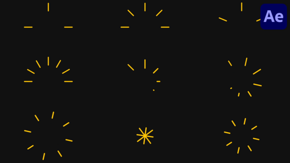 Animated Bursts And Highlight Lines Pack for After Effects Elements template preview