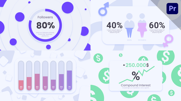 Infographics | MOGRT Premiere Pro template preview