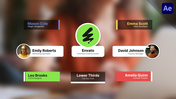 Lower Thirds Elements template preview