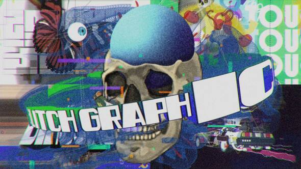 Glitch Graphic Package Titles template preview