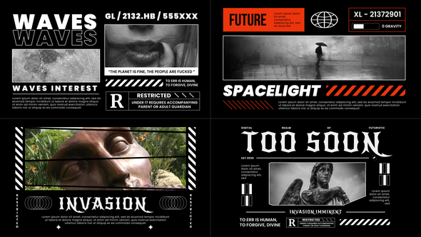 Brutalism Typography Elements template preview