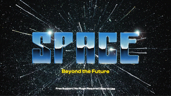 Retro Chrome Text Effect Titles template preview