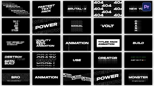 Text Animation Pack \ PP, Premiere Pro Templates | VideoHive