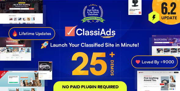 Classiads Classified Ads WordPress Theme by designinvento