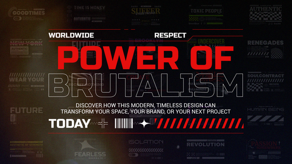 Brutalism Titles Titles template preview