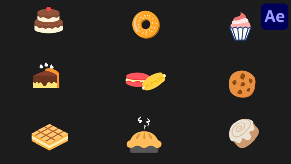 Baking Looped Icons for After Effects Elements template preview