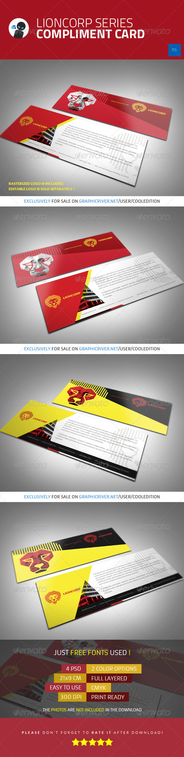 Lioncorp Series - Compliment Card - Miscellaneous Print Templates