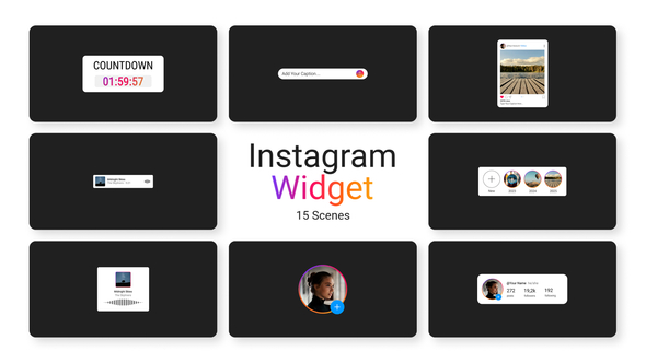 Instagram Widget Infographics template preview