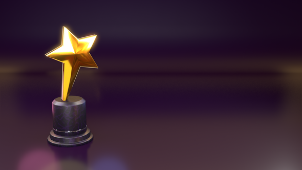 Realistic Star Award Loop Background