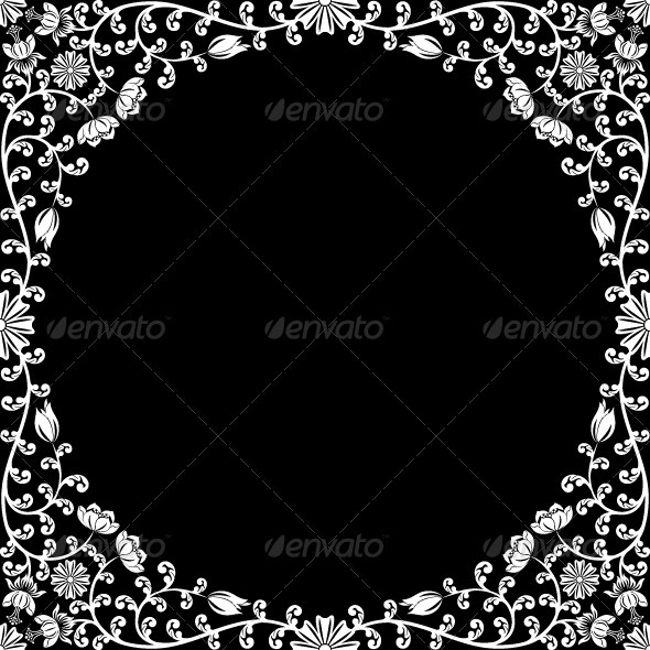 Vintage floral frame