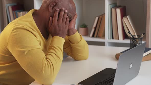 Difficult Day Exhausted Senior Man Work Sleep alt