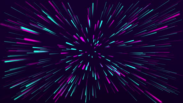 abstract colorful dark background with abstract lines of neon colors dark violet and light violet.