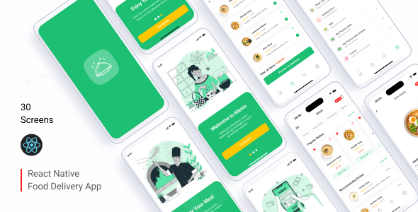 Mesio – React Native Food App UI Kit