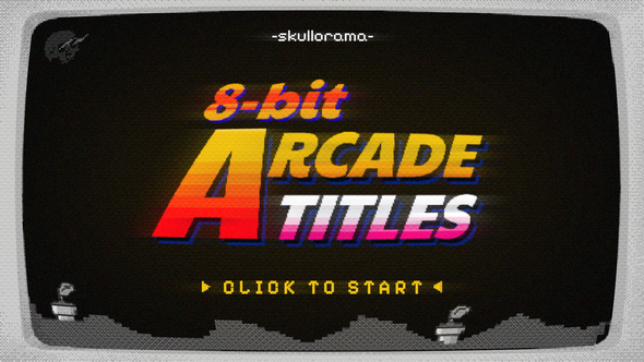 8-bit Arcade Titles Titles template preview