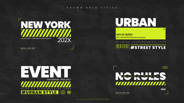 Promo Bold Titles Titles template preview