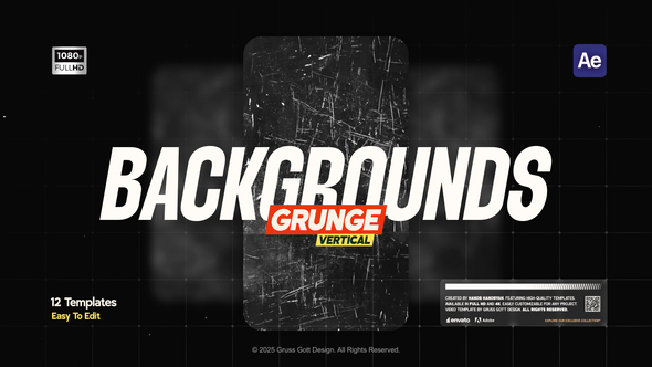 Vertical Grunge Backgrounds Elements template preview